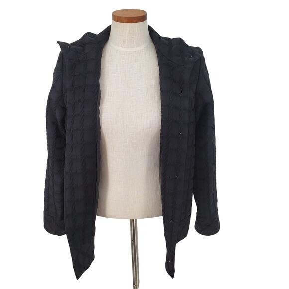 Simonton Says by George Simonton Button Down Jacket Black Womens Size Small - Picture 4 of 7